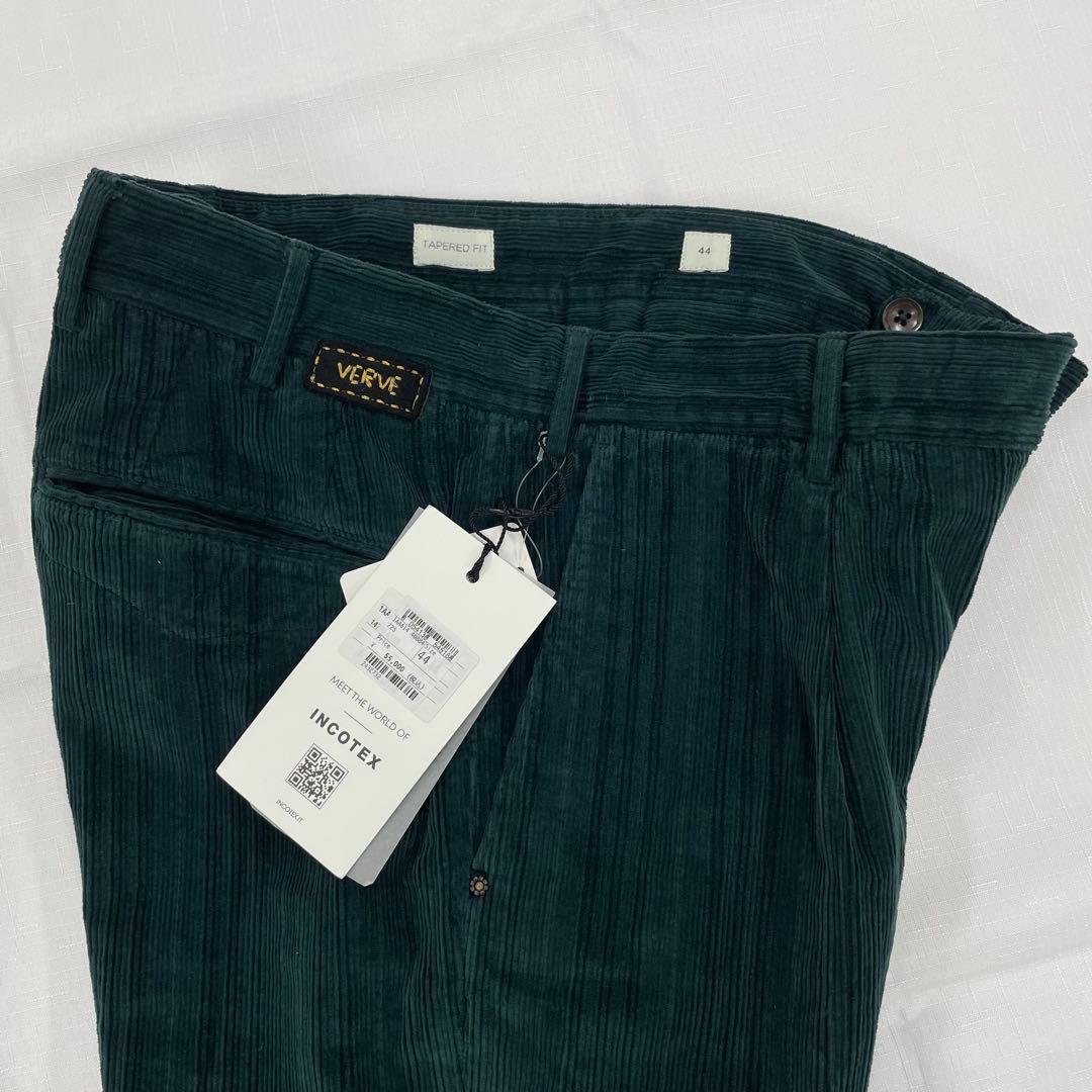 新品未使用　INCOTEX コーデュロイパンツ　濃緑　モスグリーン