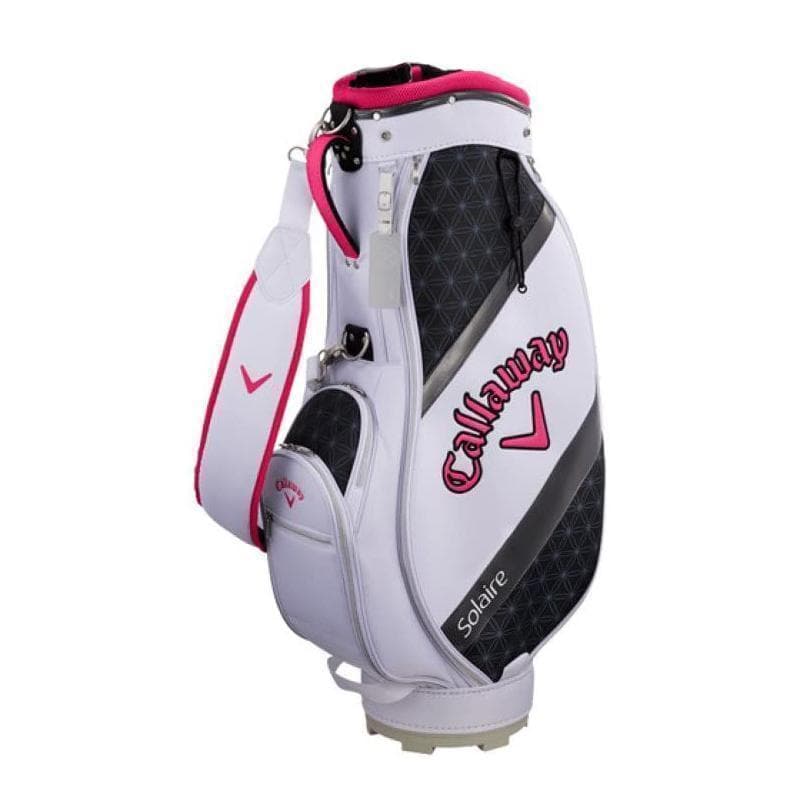 新品 Callaway キャディバッグ ホワイト/ピンク レディース