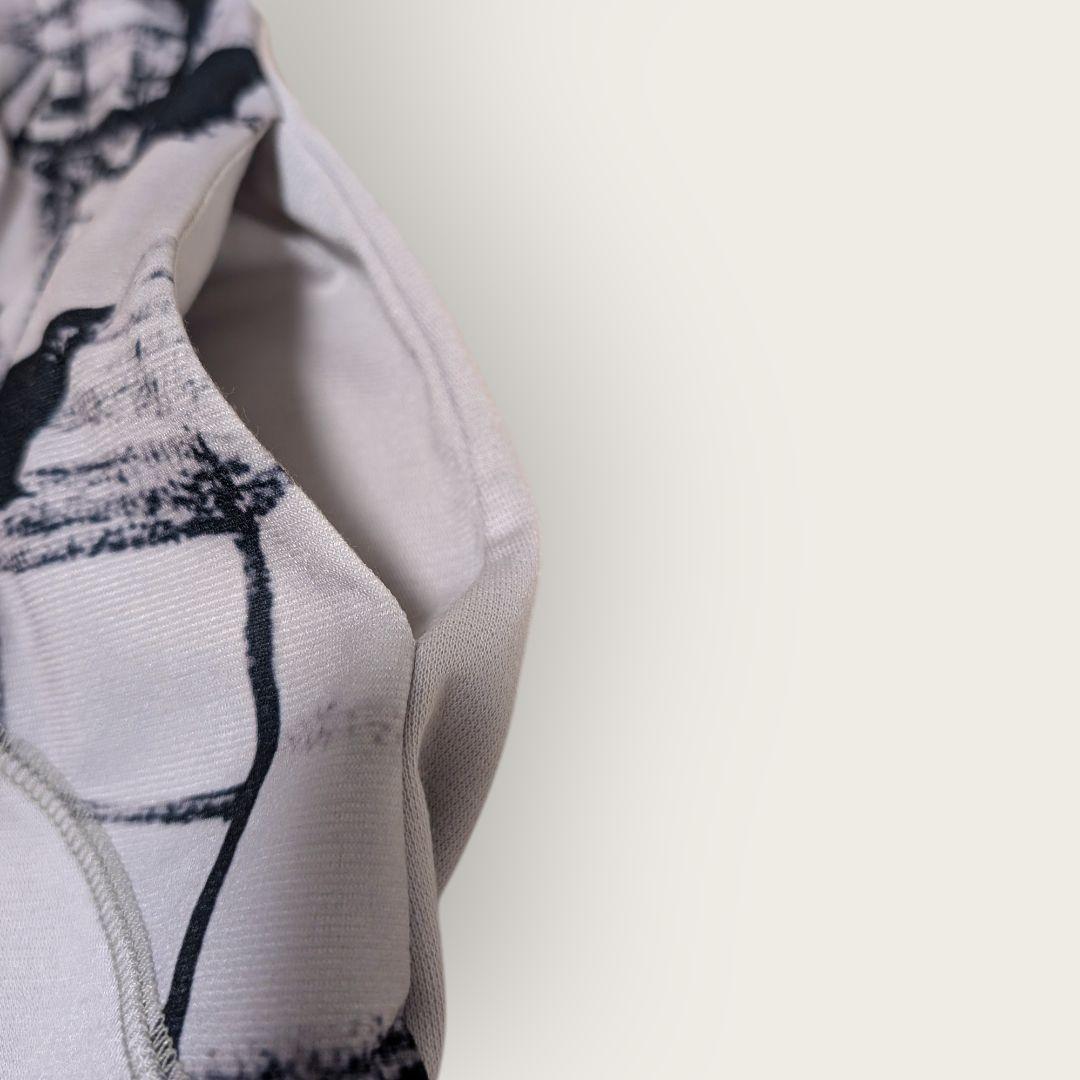 センソユニコ　UNICO　幾何学柄　アシンメトリー　ワンピース　グレー　38