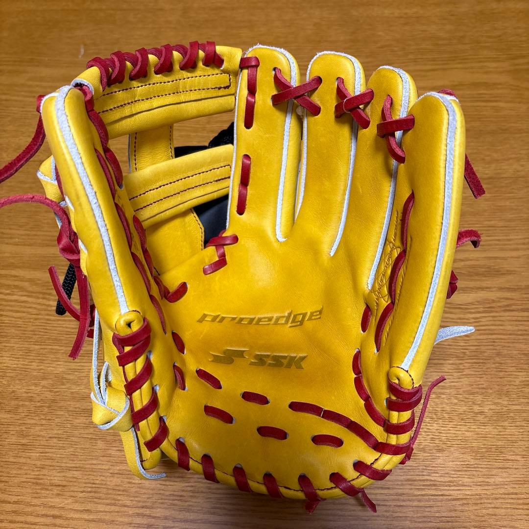 SSK最高峰【プロエッジ 】硬式グローブ 内野手用　イエロー