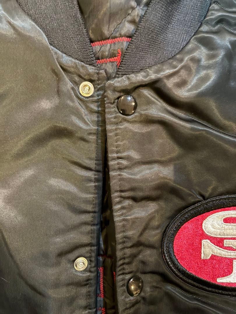 【ビンテージ】美品サンフランシスコ49ers ブラックスタジャン