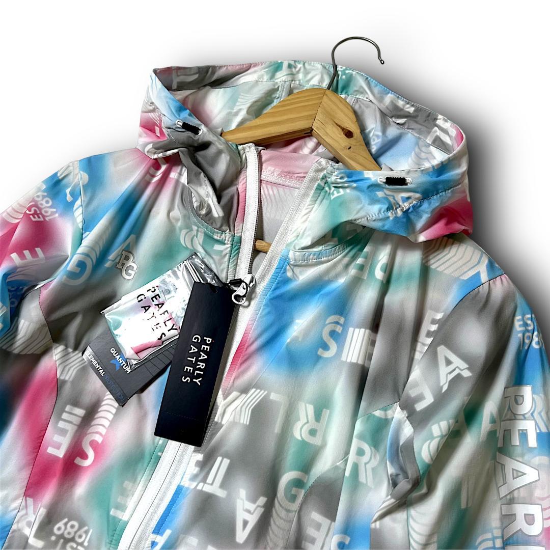1 パーリーゲイツ グラデーション柄 ロゴ総柄 撥水 ジップブルゾン 030
