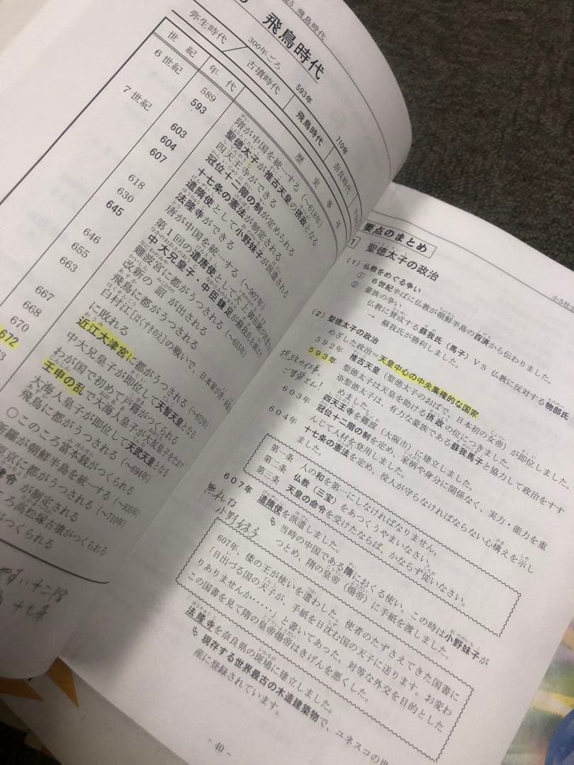 希学園　小5　社会　オリジナルテキスト　第1～第4分冊／夏期　2023年度　中古