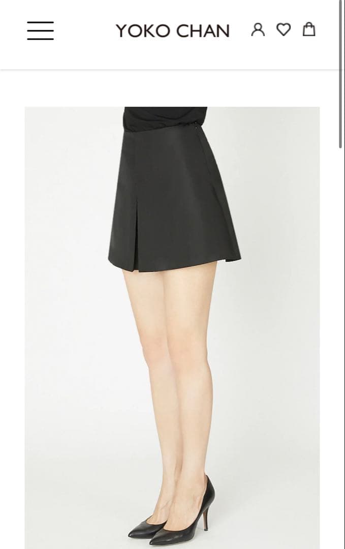 YOKO CHAN 新品未使用ブラック プリーツ キュロット Fサイズ
