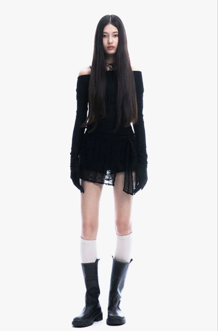 パンツ theredthread G tech pleats skirt set