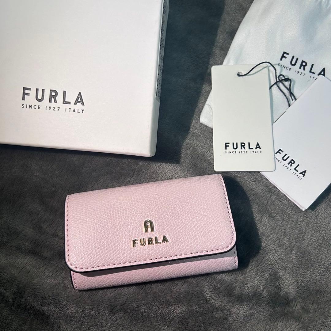 FURLA ピンク レザー キーケース未使用