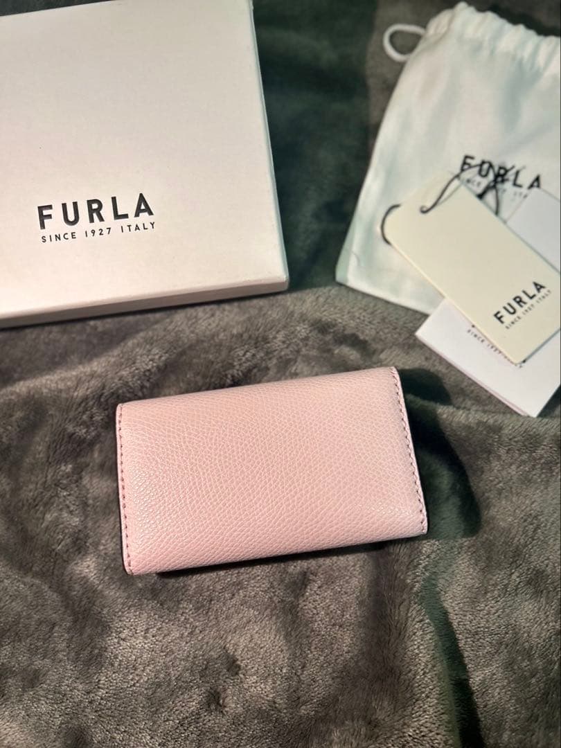 FURLA ピンク レザー キーケース未使用