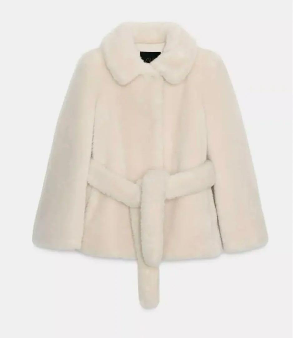 ZARA フェイクファーベルトコート ZWコレクション