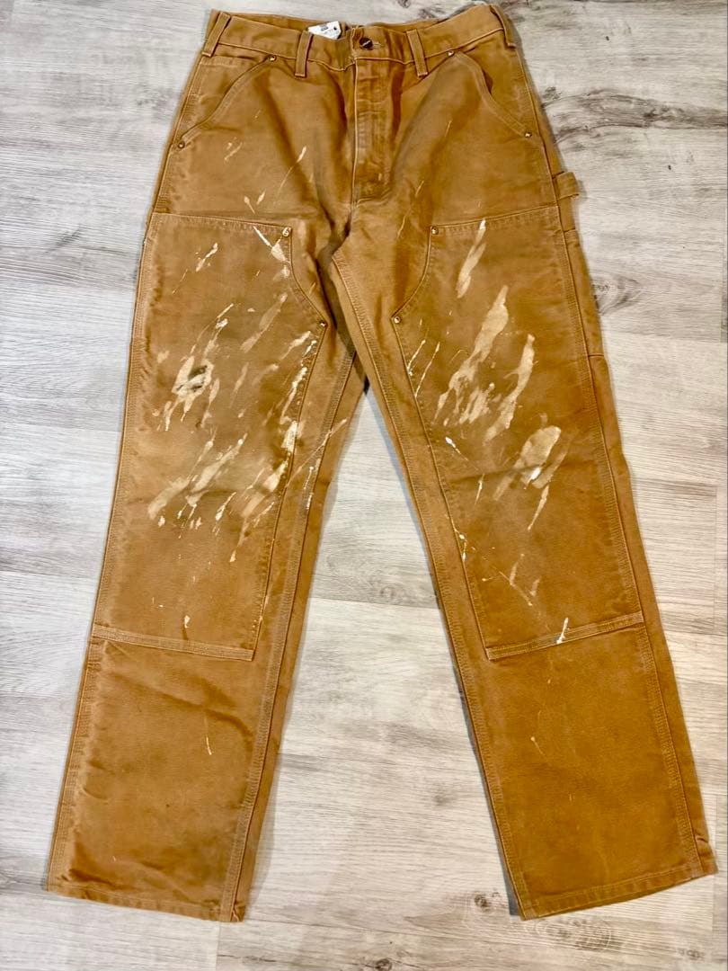 372 Carhartt B01 BRN USA製 ダブルニー ダックパンツ