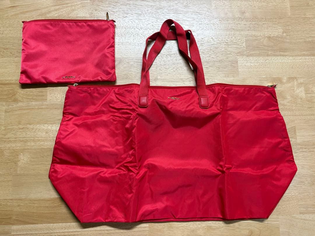 TUMI トゥミ ボヤジュール ジャスト・イン・ケース トートバッグ レッド