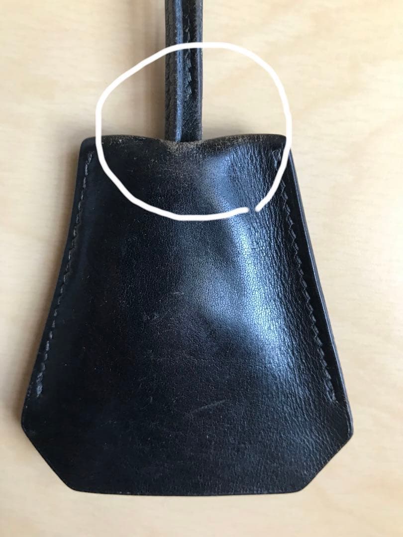 エルメス　クロシェット　ネックレス　キーリング　ケース　ブラック　キーホルダー