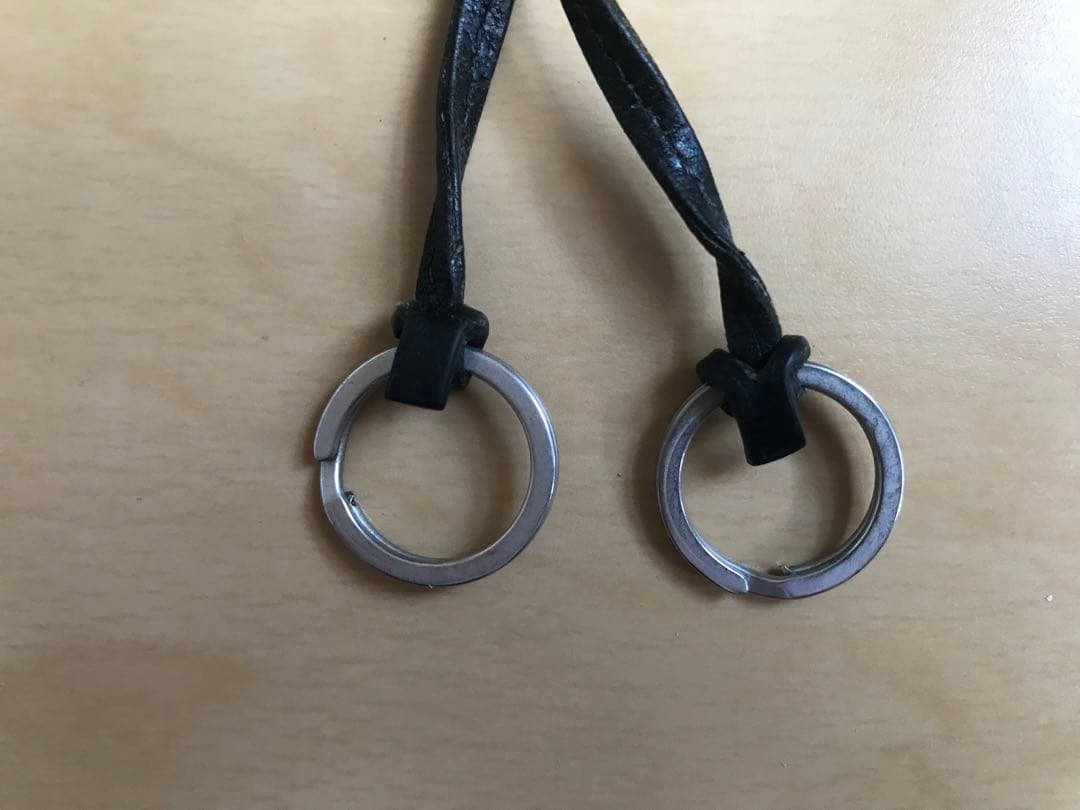 エルメス　クロシェット　ネックレス　キーリング　ケース　ブラック　キーホルダー