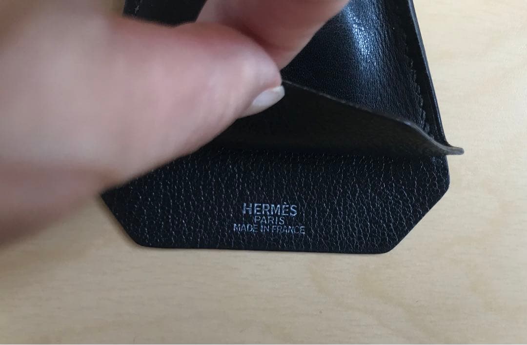 エルメス　クロシェット　ネックレス　キーリング　ケース　ブラック　キーホルダー