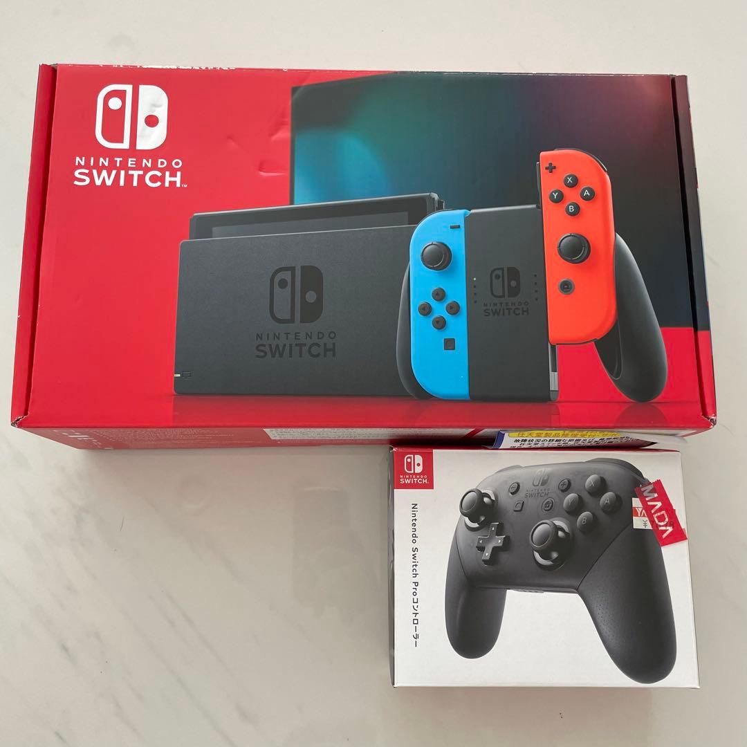 Nintendo Switch ネオンブルー/レッド 本体 + プロコン