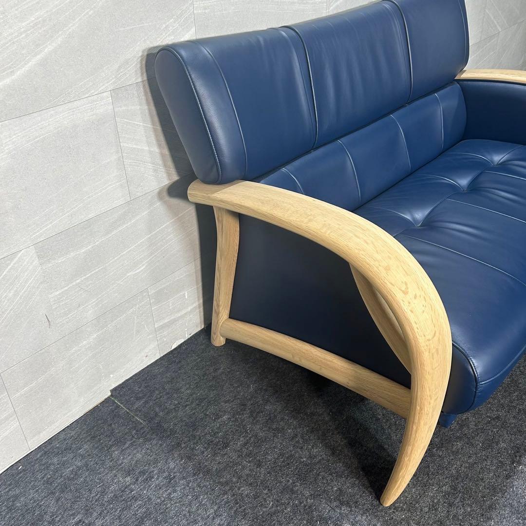 カリモク家具 ソファ 2人掛け 革張り ネオスムース おしゃれ d3213