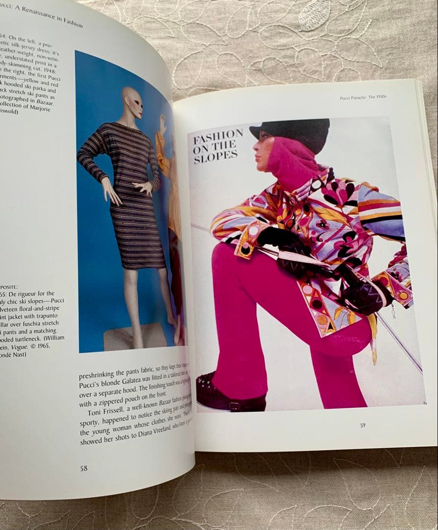 エミリオ・プッチ ファッションブック 1991年 ファッション写真ドローイング