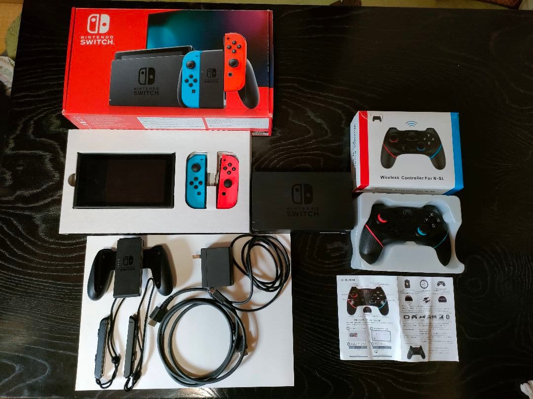 NintendoSwitchネオンブルー/レッド本体 ワイヤレスコントローラー付
