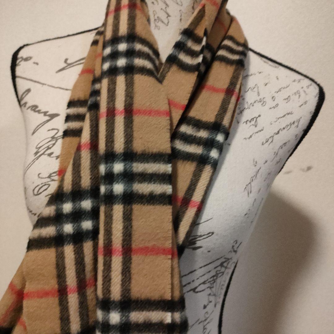 63 超美品　BURBERRY　バーバリー　マフラー　カシミヤ混