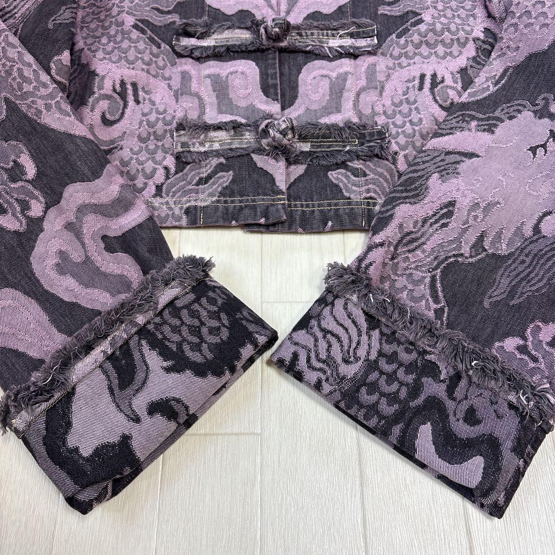 美品 ヴィヴィアンタム 2024年 ドラゴンジャガードデニムジャケット チャイナ