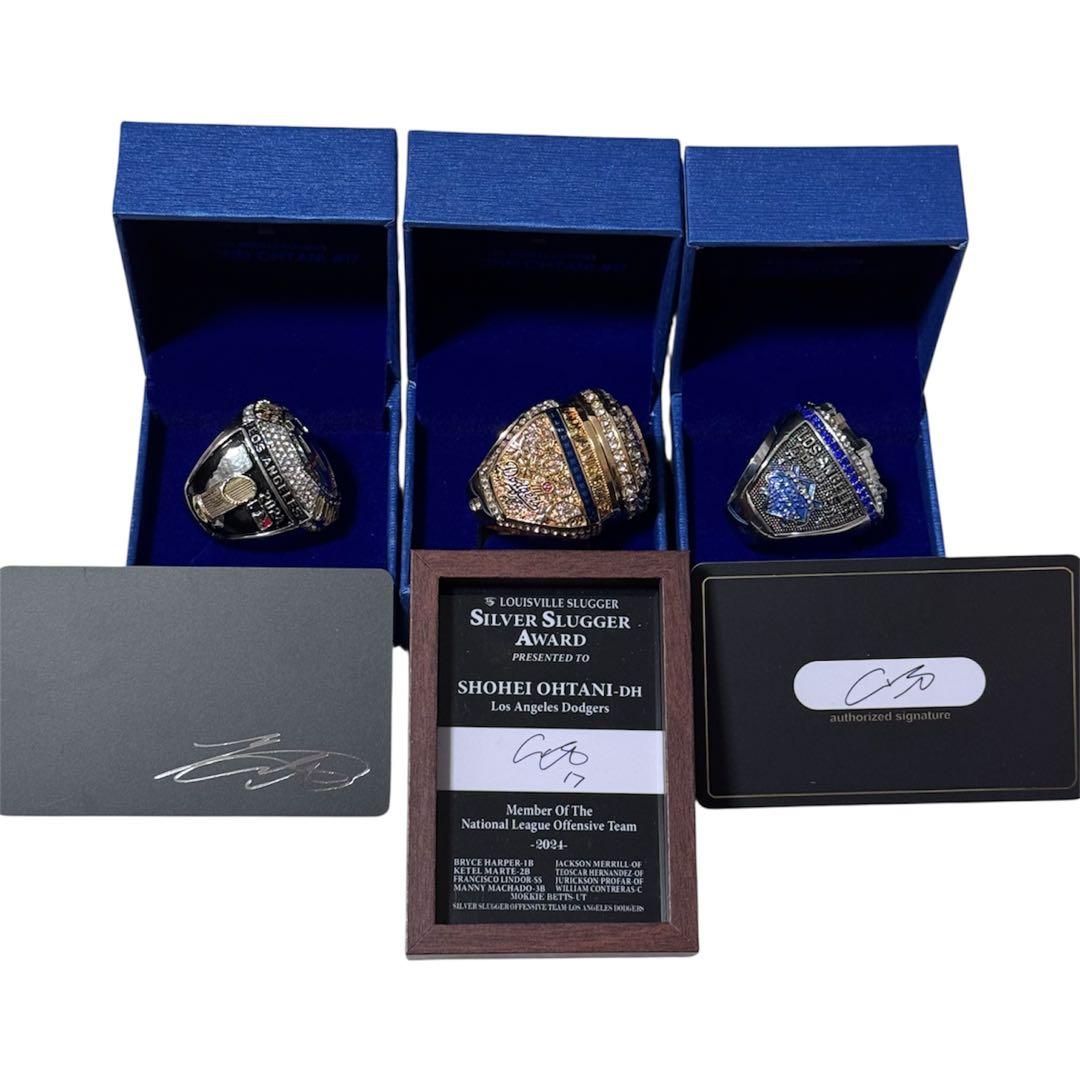 ロ*ソ様 非売品 ドジャース 大谷翔平 チャンピオンリング3種ケース＆台座＆カー