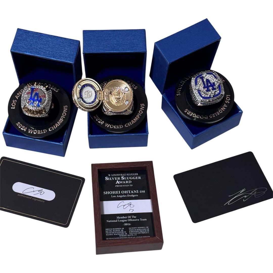 ロ*ソ様 非売品 ドジャース 大谷翔平 チャンピオンリング3種ケース＆台座＆カー