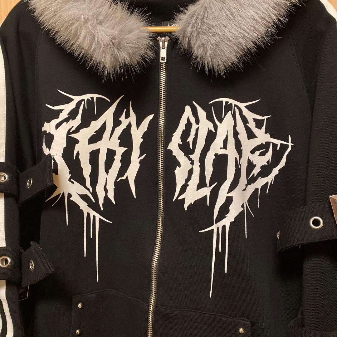 LAZYSLAY ファーフードラインパーカー