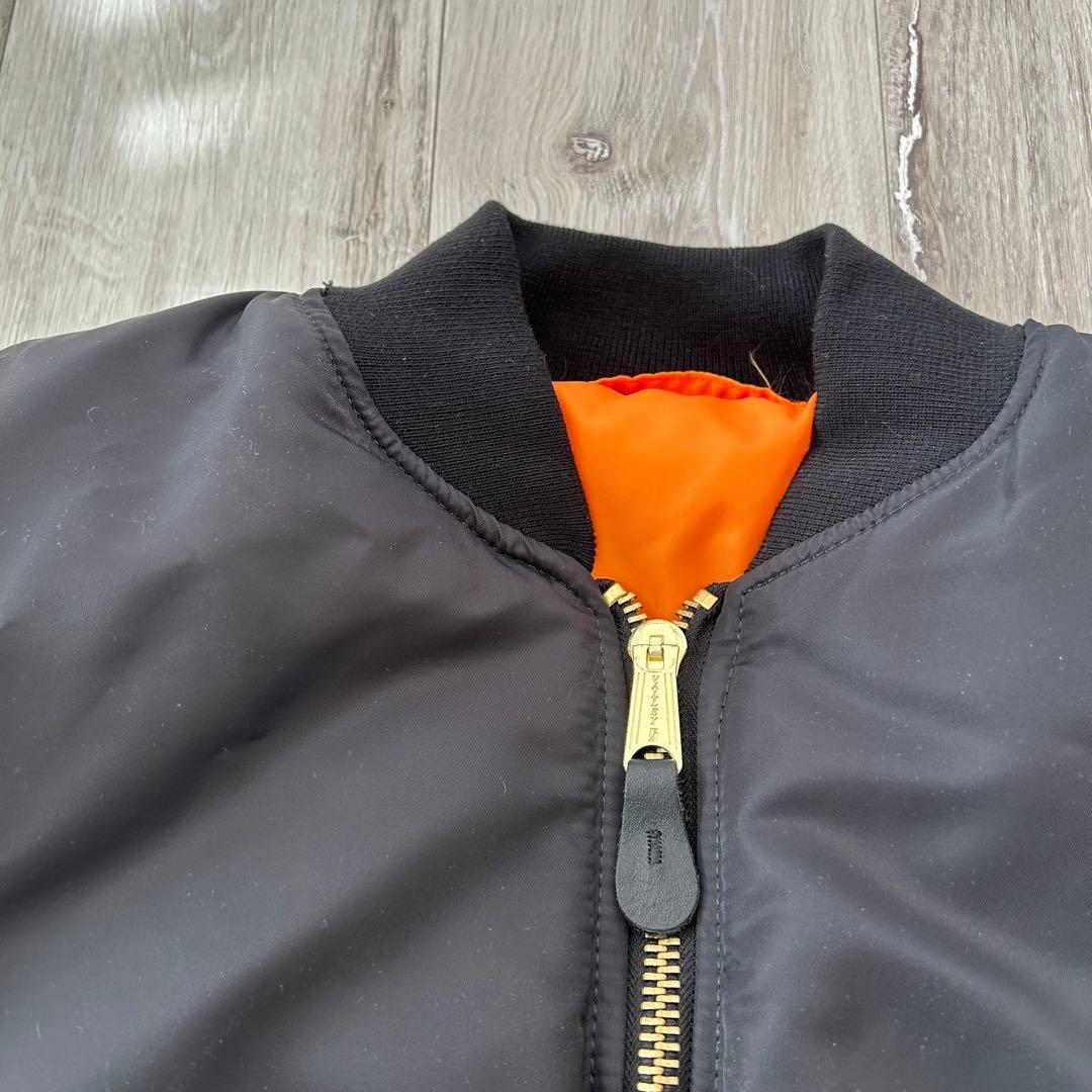 【美品】アメリカ製 VALLEY APPAREL リバーシブル MA1 黒 L