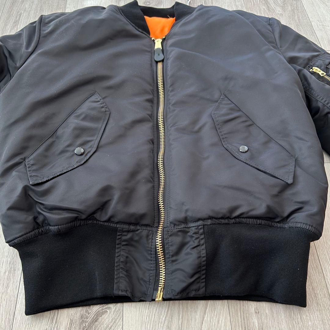 【美品】アメリカ製 VALLEY APPAREL リバーシブル MA1 黒 L