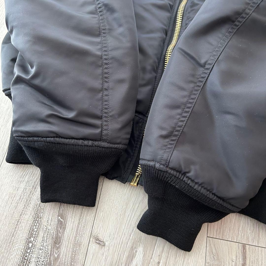 【美品】アメリカ製 VALLEY APPAREL リバーシブル MA1 黒 L