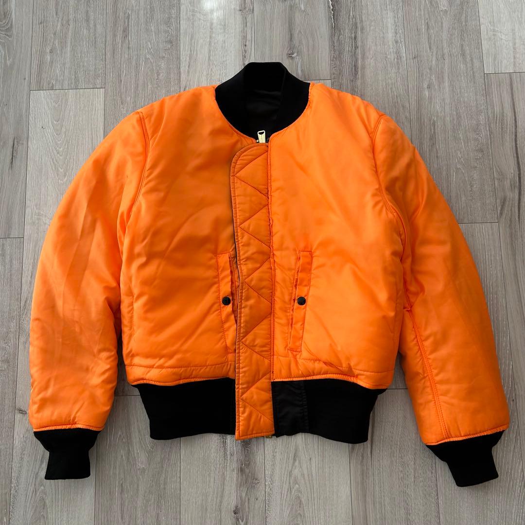 【美品】アメリカ製 VALLEY APPAREL リバーシブル MA1 黒 L