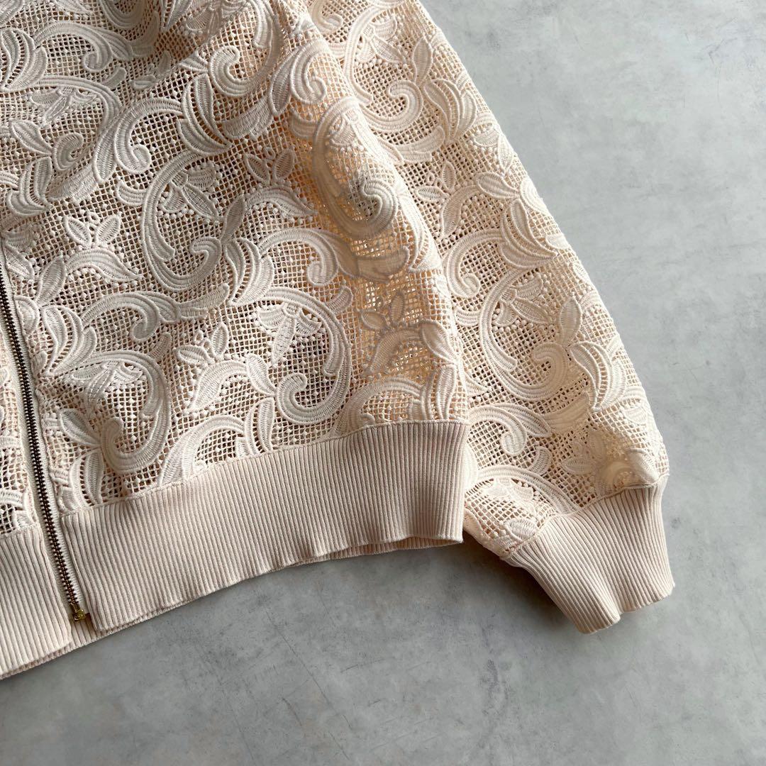 ANAYI レースブルゾン アナイ　ピンクベージュ　2024SS 38