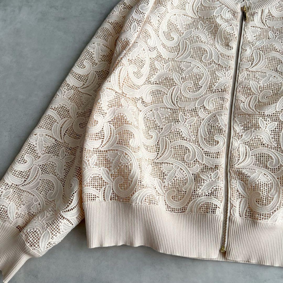 ANAYI レースブルゾン アナイ　ピンクベージュ　2024SS 38