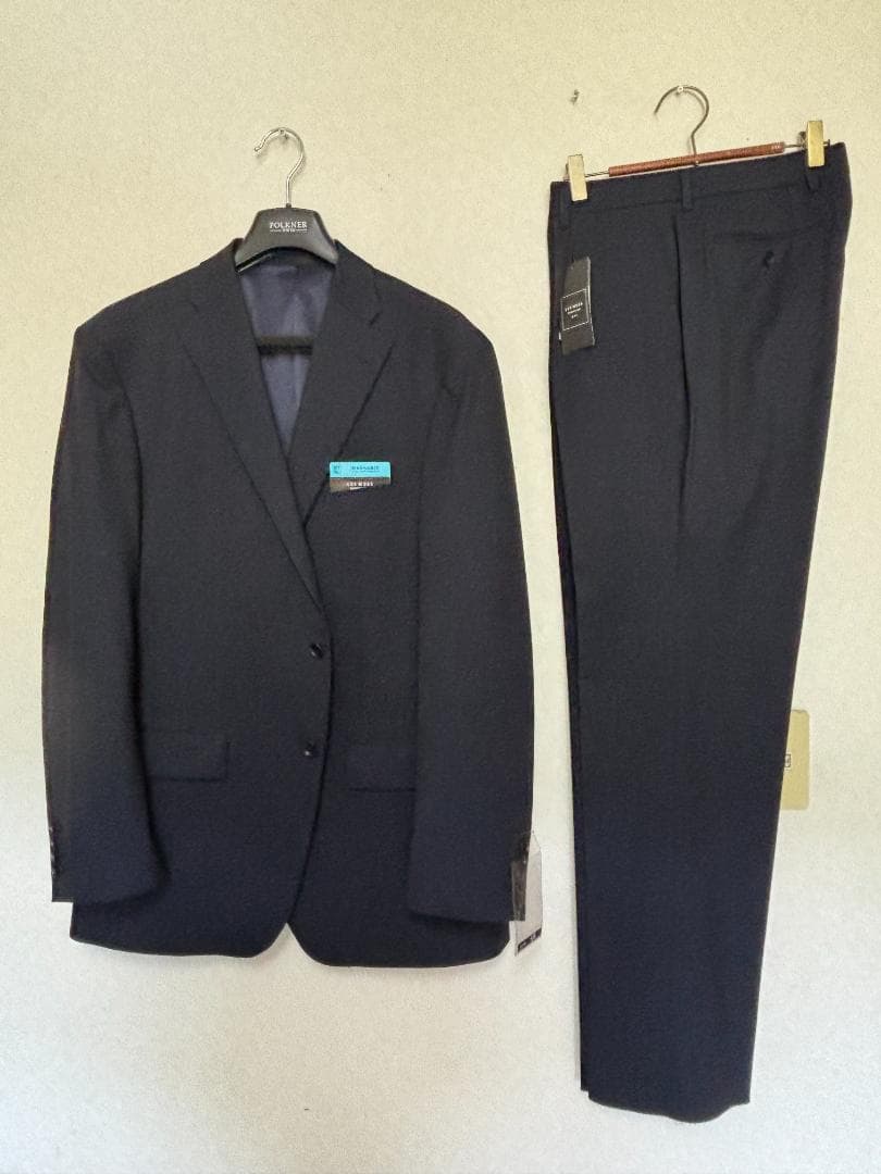 S779★新品レミュー アオキ メンズ ビジネススーツ E8 W85濃紺 秋冬春