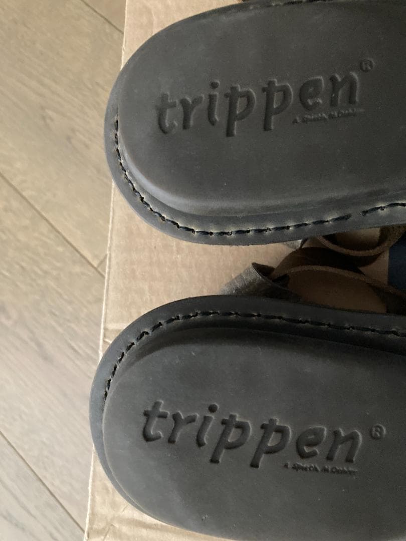 trippen トリッペン Air smog Tストラップレザーシューズ　37