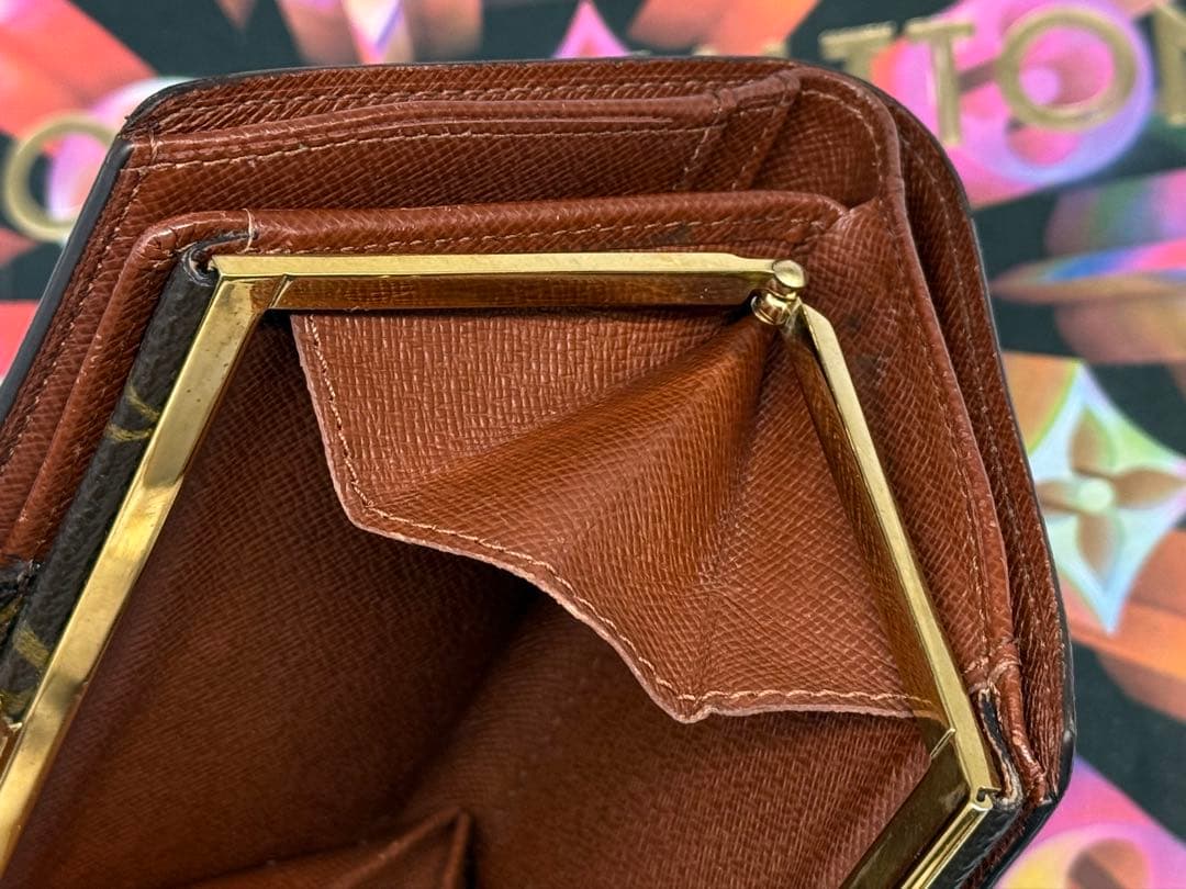 ルイヴィトン　モノグラム　ポルトモネ・ビエ　ヴィエノワ　がま口付き財布