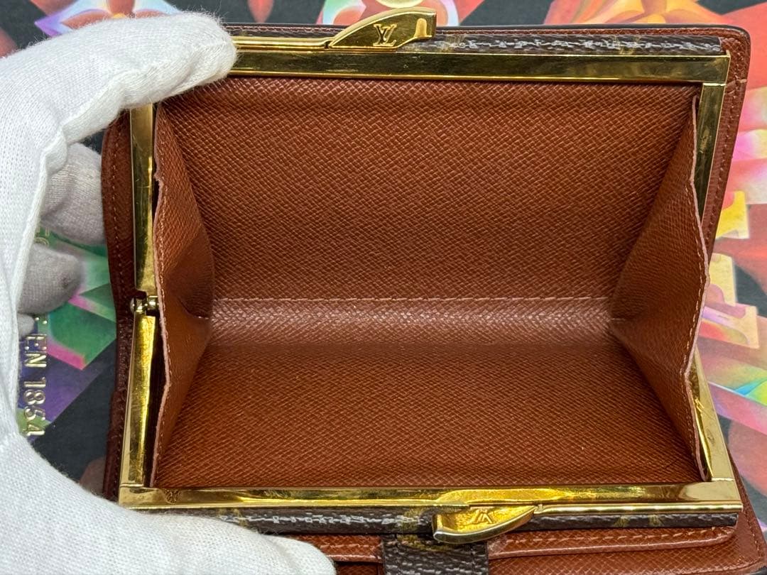 ルイヴィトン　モノグラム　ポルトモネ・ビエ　ヴィエノワ　がま口付き財布