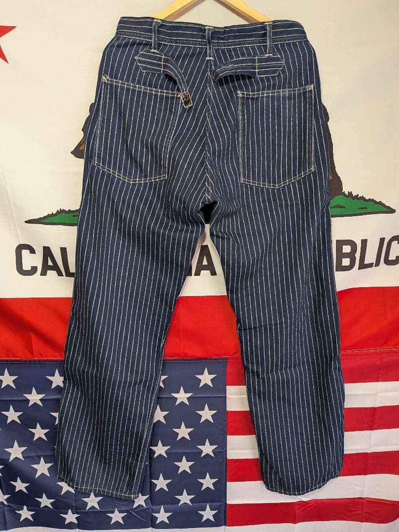 どんぐり　シュガーケーン ウォバッシュ ストライプ パンツ W32