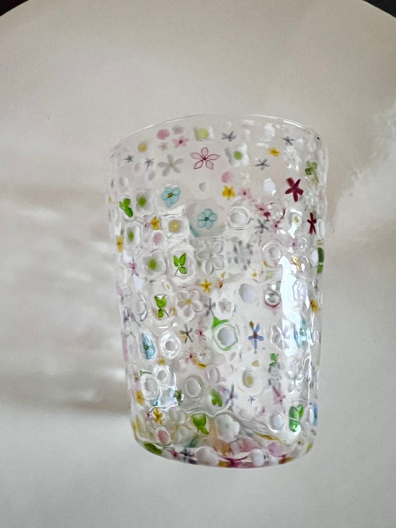 江波富士子　 江波冨士子　花の庭　ガラス　グラス　コップ　貴重　完売