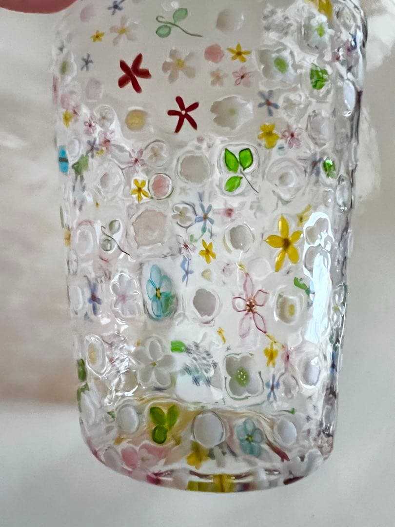 江波富士子　 江波冨士子　花の庭　ガラス　グラス　コップ　貴重　完売