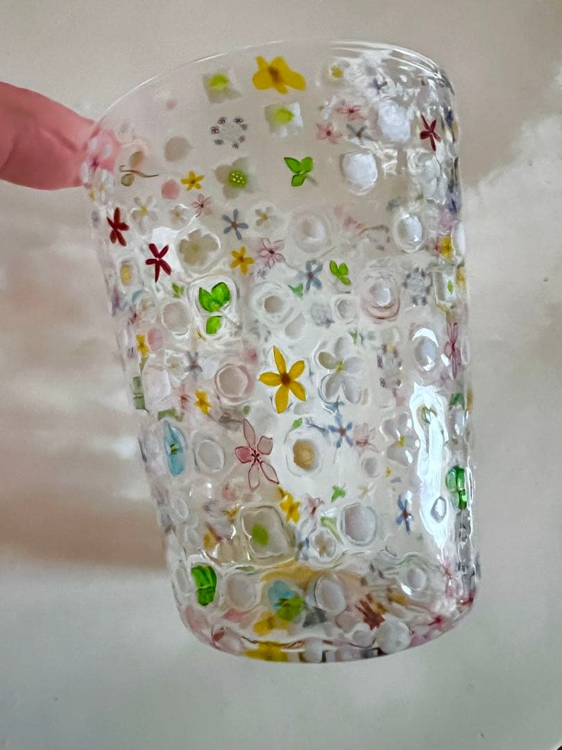 江波富士子　 江波冨士子　花の庭　ガラス　グラス　コップ　貴重　完売