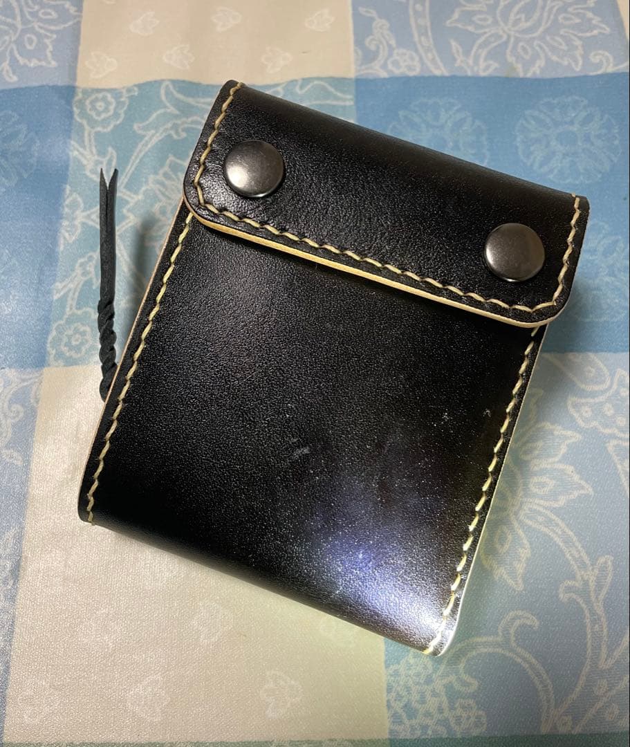 トラッカーウォレット　part5 ミドルサイズ　ミドルウォレット　黒　本革
