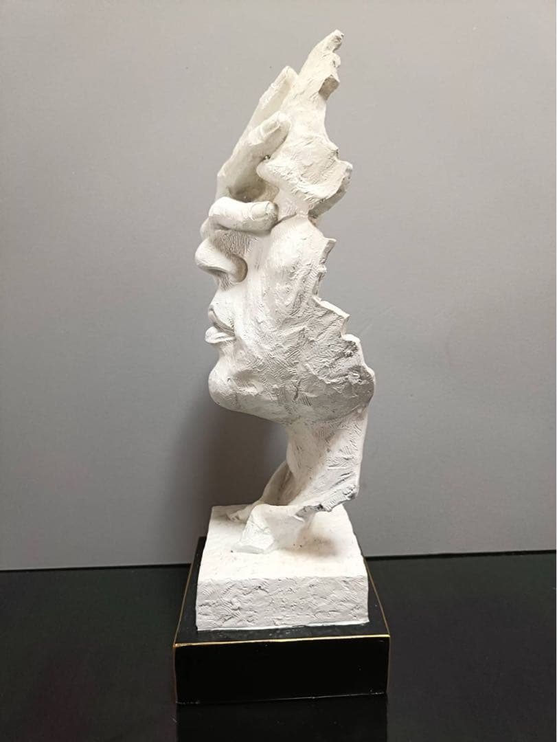 見ざる者 彫刻 アンティーク オブジェ アート 置物