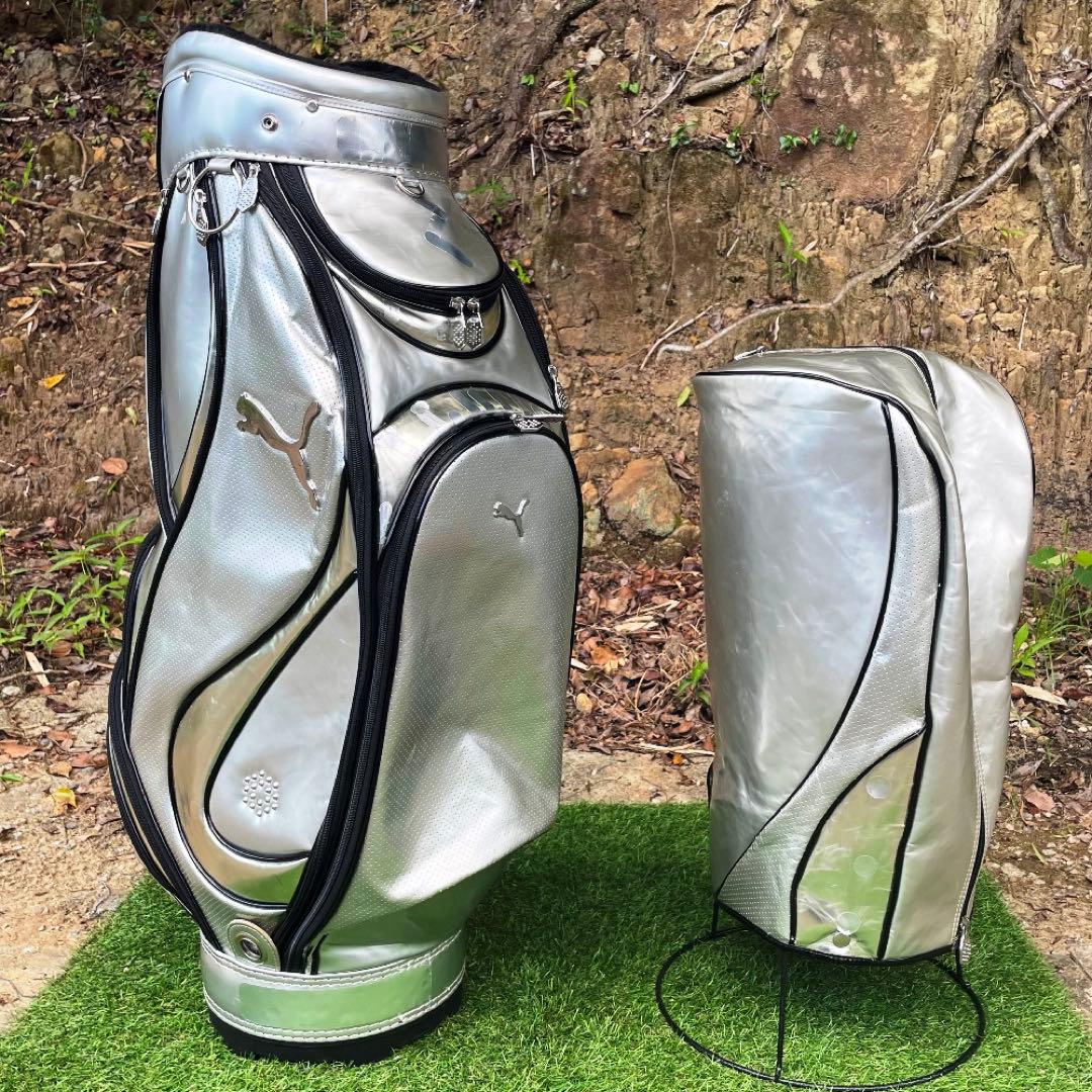 PUMA プーマ 9.0型 スタッフ キャディバッグ 5分割 (SILVER)