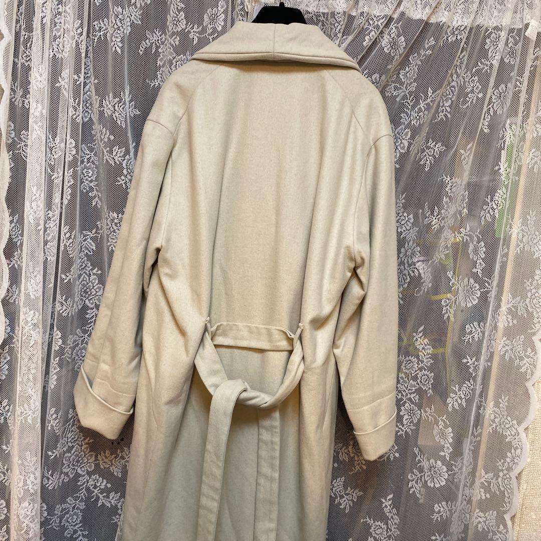 クリストフルメール ウールロングコート ガウンコートクリーム色 希少