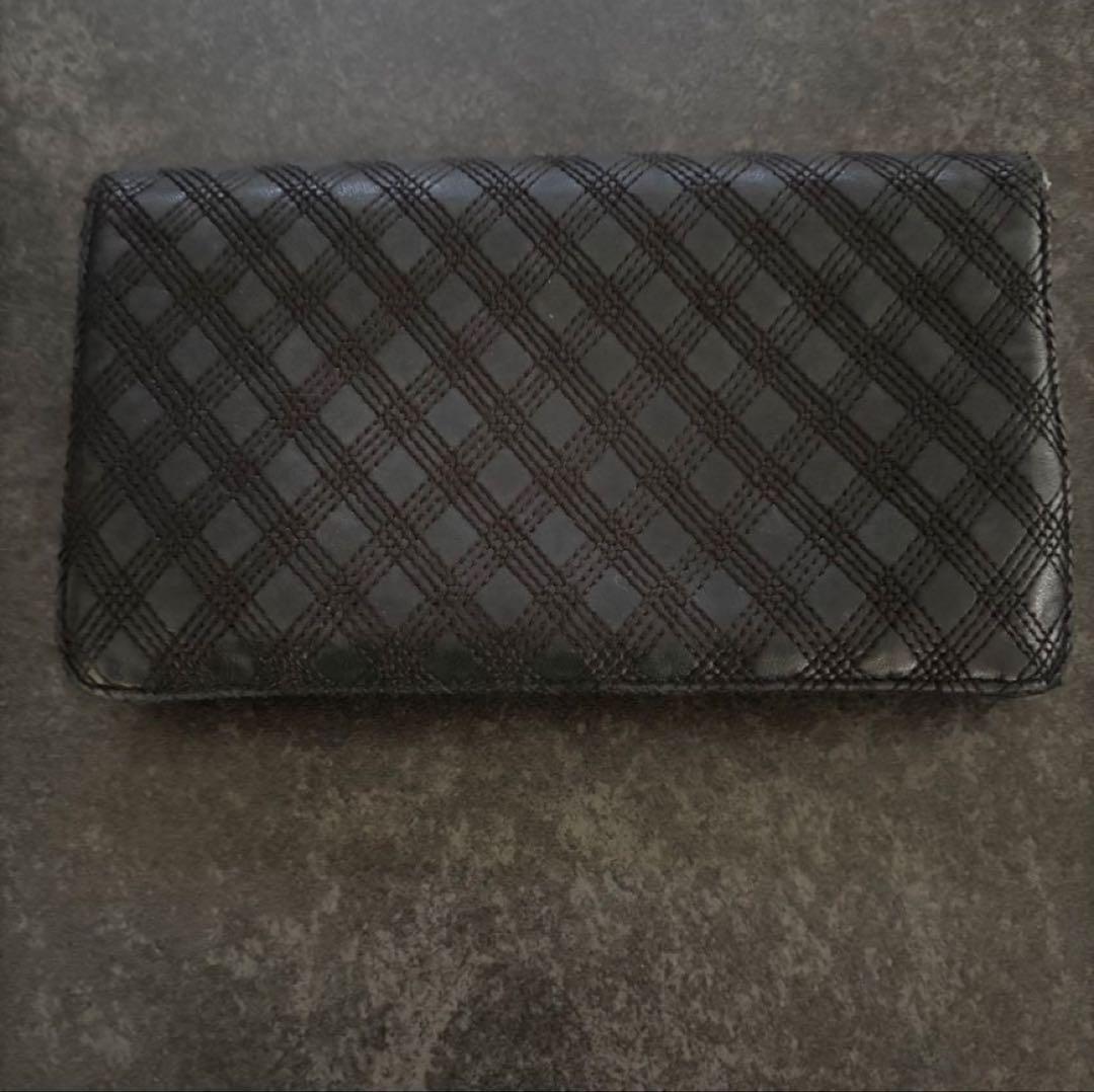 CHANEL ブラック レザー 長財布 二つ折り キルティング ココマーク