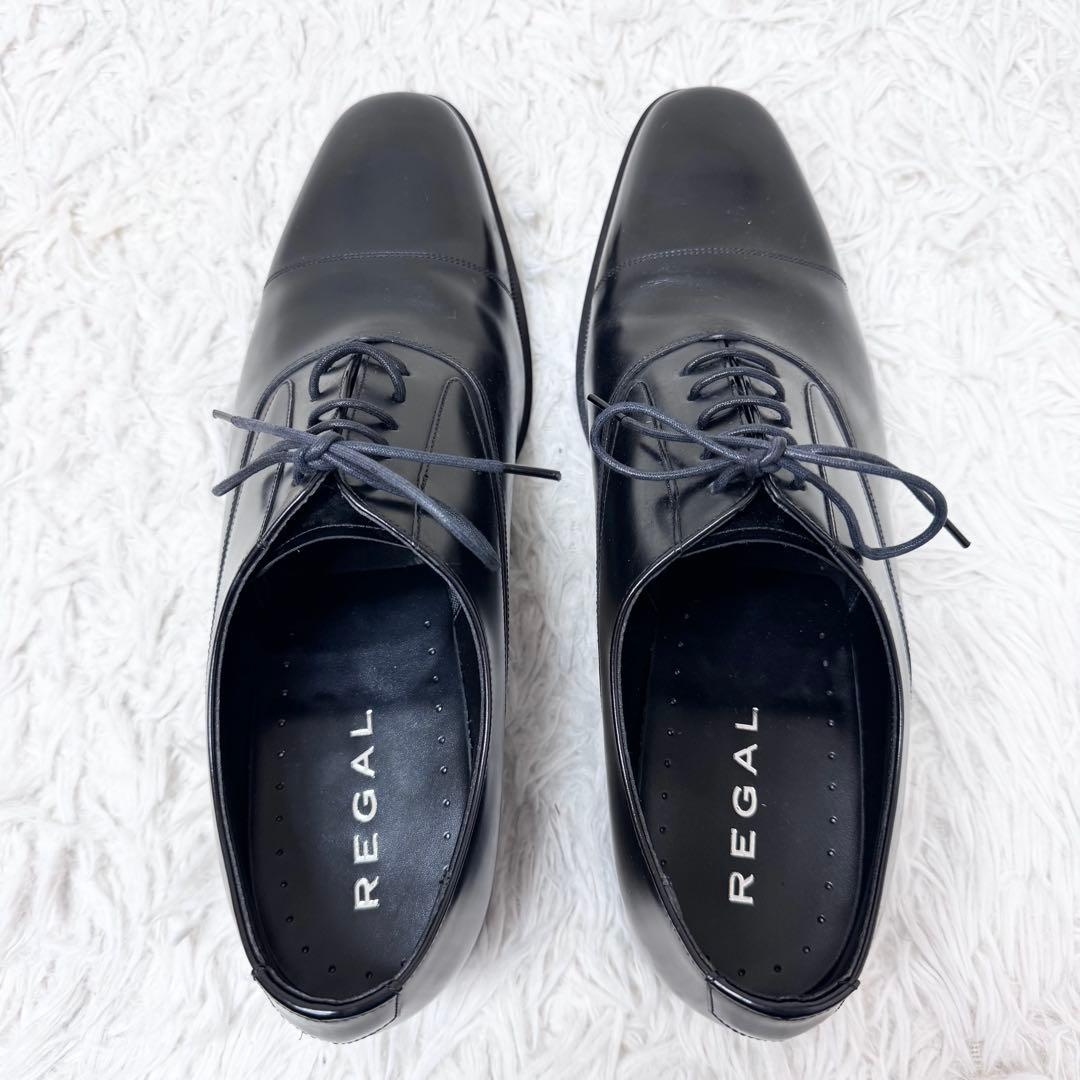 【新品】リーガル 日本製 725R ビジネスシューズ ストレートチップ 25 黒