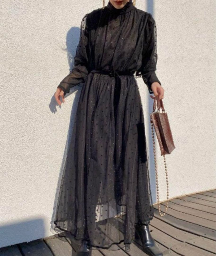 AmeriVINTAGE ロングワンピース　MANYWAYMIXDOTDRESS