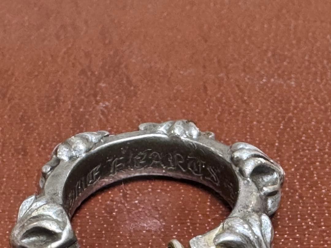 クロムハーツの定番のピアス クロスバンドフープ シルバーピアス 中古