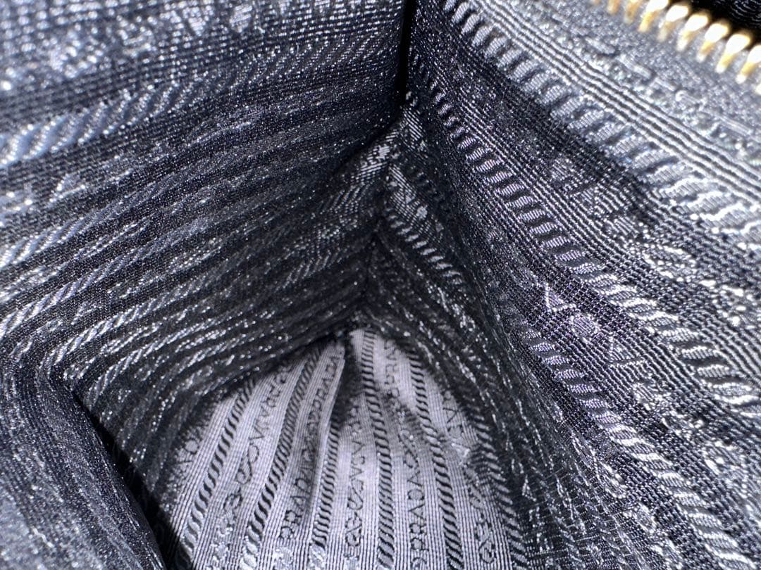 PRADA トートバッグ キャンバス A4 ロゴ 黒