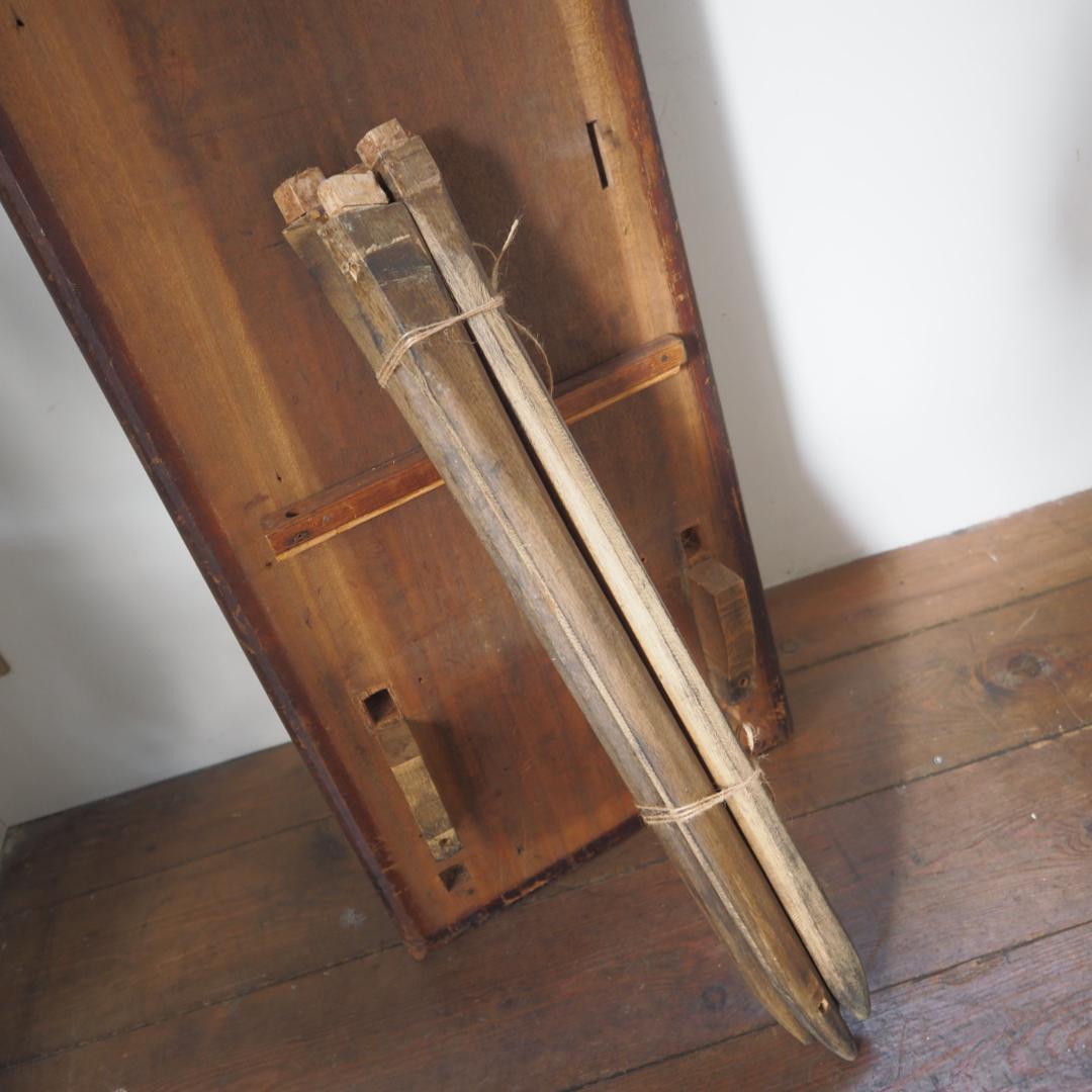 引取り歓迎★上質ウォールナット無垢材★ UK イギリスアンティーク 長テーブル